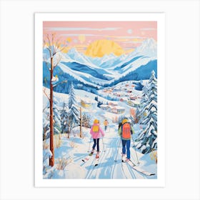 Are In Sweden, Ski Resort Illustration 1 Art Print