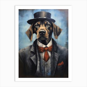 Gangster Dog Plott Hound 2 Art Print