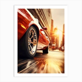 American Muscle Car In The City 001 Art Print