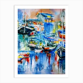 Port Of Cagayan De Oro Philippines Abstract Block harbour Art Print