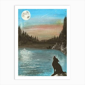 Howling At The Moon Art Print