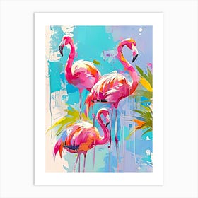 Flamingos 1 Art Print