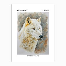 Arctic Wolf Pastel Watercolour 1 Poster Affiche