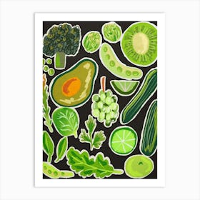 Green Vegetables Art Print