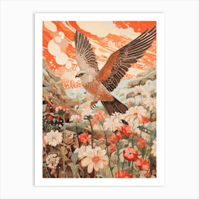 Falcon 5 Detailed Bird Painting Art Print