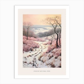 Dreamy Winter National Park Poster  Exmoor National Park England 4 Art Print