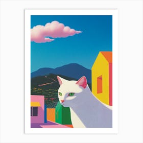 Cat In The City Art Print