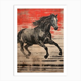 Horse Running 1 Art Print