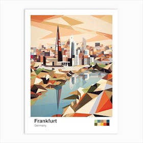 Frankfurt, Germany, Geometric Illustration 3 Poster Art Print