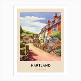 Devon Vintage Travel Poster Hartland 3 Art Print