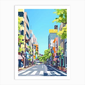 Akihabara Tokyo 3 Colourful Illustration Art Print