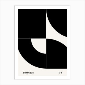 Geometric Bauhaus Poster B&W 74 Art Print