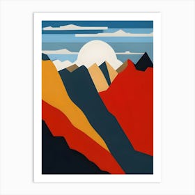 'Sunrise In The Mountains' 1 Art Print