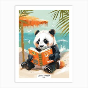 Giant Panda Reading Poster 125 Art Print