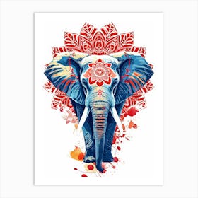 Elephant Mandala Art Print