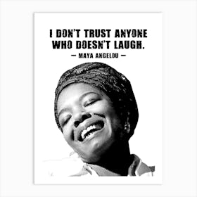 Maya Angelou American Activist Quote Line Art Poster