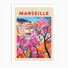 Marseille France 4 Fauvist Travel Poster Art Print