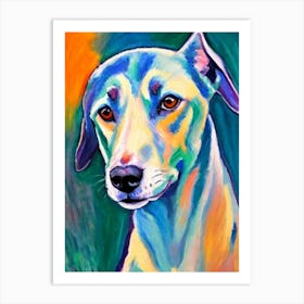 Greyhound Fauvist Style Dog Art Print