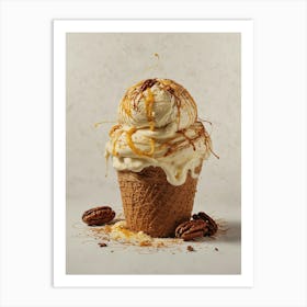 Ice Cream Cone With Pecans 1 Art Print