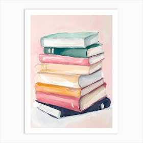 stack of books Art Print