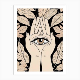 Abstract Hand And Eye Pattern (2) Affiche