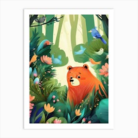 Luxmango Gloomy Bear In Forest Art Print