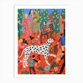 Maximalist Animal Painting Dalmatian 2 Art Print