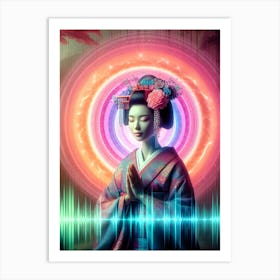 Creativel Geisha Illustration 18 Art Print