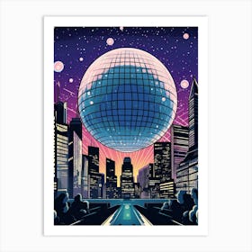 London Downtown Giant Disco Ball 0 Art Print