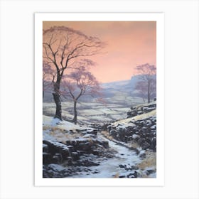 Dreamy Winter Painting Dartmoor National Park England 3 Art Print