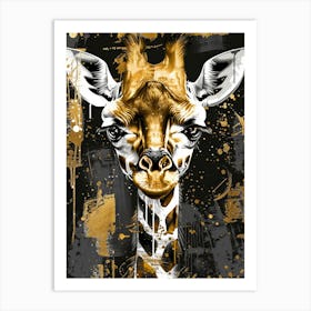 Gold Giraffe 1 Art Print