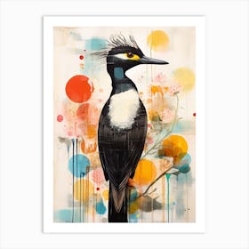 Bird Painting Collage Cormorant 2 Art Print