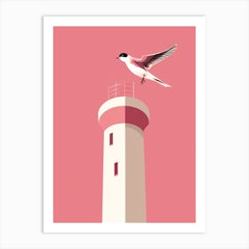 Minimalist Chimney Swift 2 Illustration Art Print