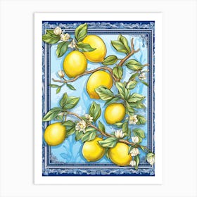 Lemons Illustration 12 Art Print