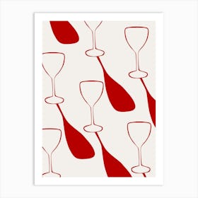 Liquid Therapy Red Art Print