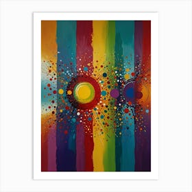 Rainbow Splatters Art Print