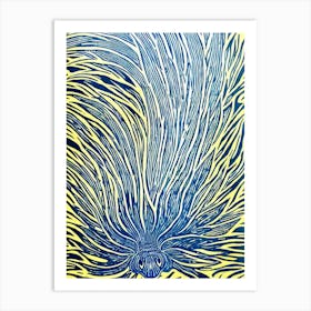 Glaucus Atlanticus (Blue Dragon) Linocut Art Print