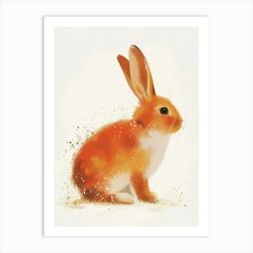 Dutch Rabbit Nursery Illustration 1 Art Print