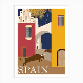 Spanish Bulls Art Print