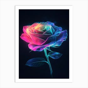 Abstract Rose 3 Art Print