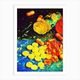 Colorful Pills And Pills Art Print