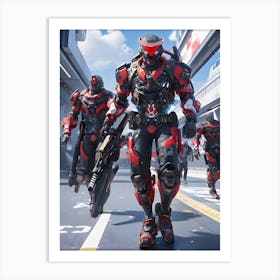 Image Of A Group Of Soldiers Art Print