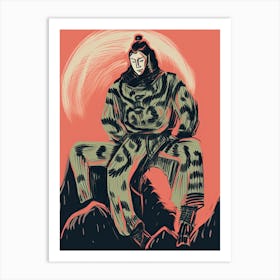 Samurai Illustration 18 Art Print