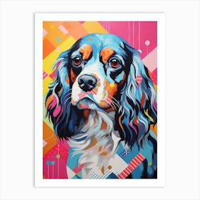 Cavalier King Pop Art Paint 2 Art Print