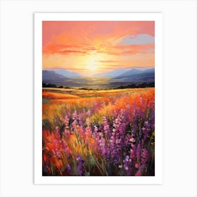 Sunset In The Meadow 4 Art Print