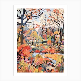 Autumn Gardens Painting Kew Gardens London 1 Art Print