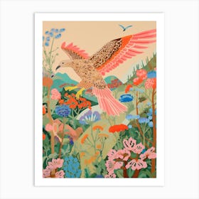 Maximalist Bird Painting Osprey 1 Art Print