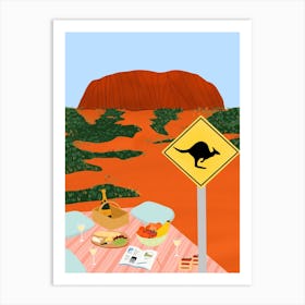 Picnic In The Austrailian Outback  Art Print