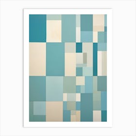 Blue Squares Art Print