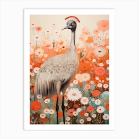 Emu 1 Detailed Bird Painting Art Print